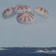 Splashdown! The moment the Crew Dragon landed back on Earth.